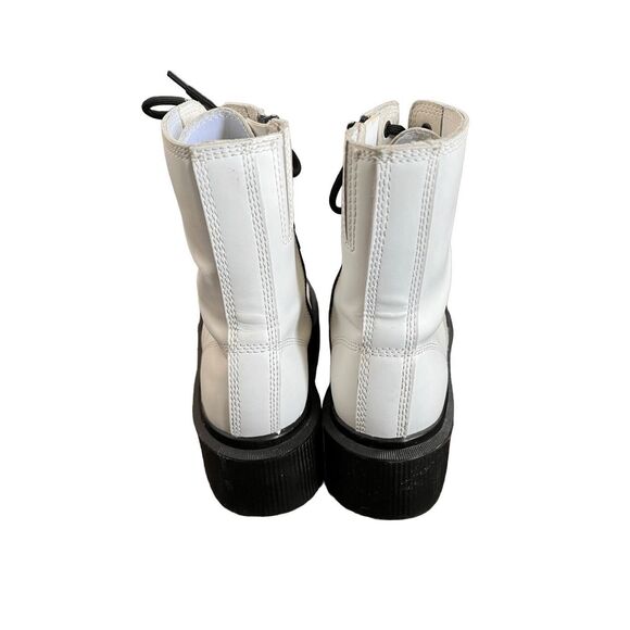 Jeffrey Campbell Women’s 6.5 Lugged Platform Sopas White Lace-Up Boots - Picture 9 of 16